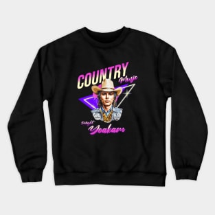 dwight yoakam //retro vector neon Crewneck Sweatshirt